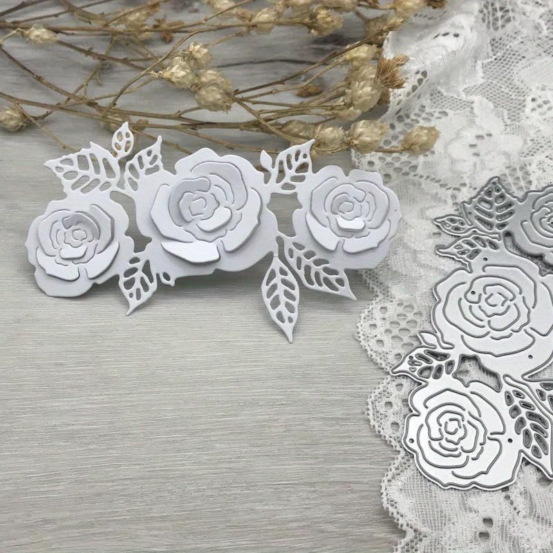 Lapoo Flowers Metal Cutting Die for Scrapbooking - Durable, Cut Stencils for DIY Scrapbook Photo Album Decorative Paper Card, Card Making Supplies, Embossing (Peony 4.7 x 2.6 in) - Image 1